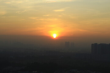 Sunrise view at Ho Chi Minh City (Saigon), Vietnam