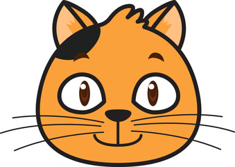 Cute Cartoon Cat Expression