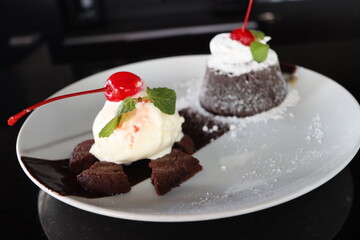 delicious dessert chocolate lava