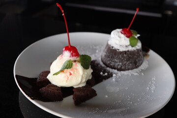delicious dessert chocolate lava