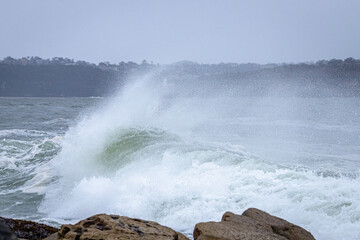 Storm waves at South Head, Sydney, NSW, July 2022