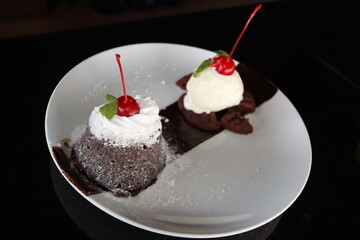 delicious dessert chocolate lava