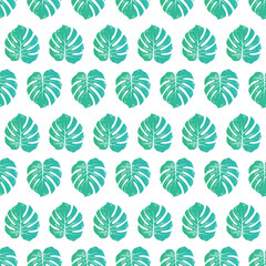 Monstera leaves seamless pattern, Monstera Background, Tropical leaf