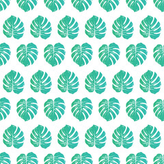 Monstera leaves seamless pattern, Monstera Background, Tropical leaf