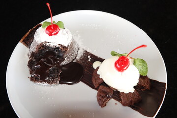 delicious dessert chocolate lava