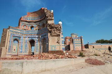 Uch Sharif, Ruins of centuries old Mausoleums close Bahawalpur, Pakistan
