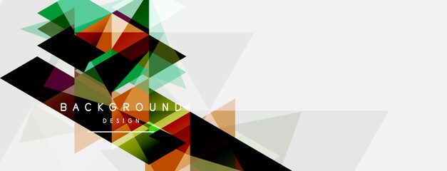 Mosaic triangles geometric background. Techno or business concept, pattern for wallpaper, banner, background, landing page