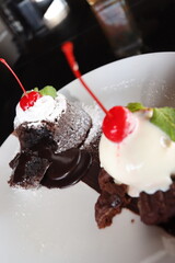 delicious dessert chocolate lava