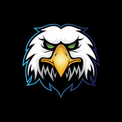Fototapeta premium Eagle Head Logo Design Esports Sport Team Mascot Template Vector