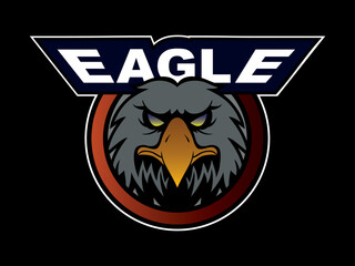 Eagle Head Logo Design Esports Sport Team Mascot Template Vector