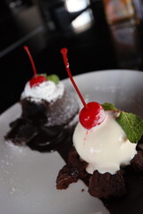 delicious dessert chocolate lava