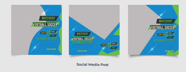 Soccer sport social media post
