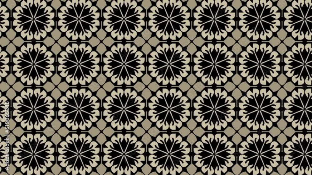 Poster loop video of decorative tile pattern design. vector illustration. seamless tile pattern mostly in t