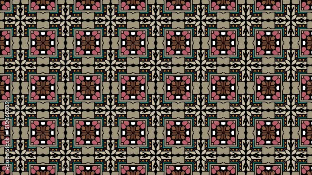 Poster Abstract background animation scrolling right brown beige and red in intricate detail