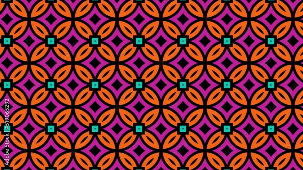 Poster seamless vector pattern. background texture in geometric ornamental style slides animation. repeated