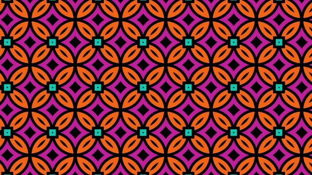Seamless vector pattern. Background texture in geometric ornamental style slides animation. Repeated seamless pattern for textile, wallpaper, wrapping paper, prints, surface design, inlay, parquet