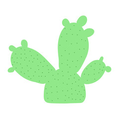 Large prickly pear cactus. vector illustration. mexican cactus desert plant
