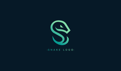 Initial Letter S Snake Logo. Usable for Business and Branding Company Logos. Flat Vector Logo Design Template Element.
