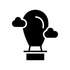 air balloon icon or logo isolated sign symbol vector illustration - high quality black style vector icons
