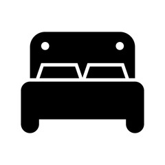 bed icon or logo isolated sign symbol vector illustration - high quality black style vector icons
