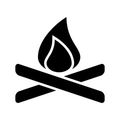 bonfire icon or logo isolated sign symbol vector illustration - high quality black style vector icons
