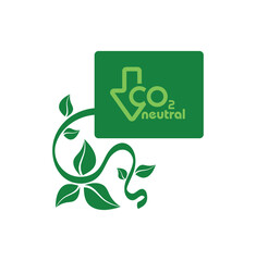 reducing CO2 emissions to stop climate change. green energy background	