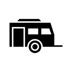 caravan icon or logo isolated sign symbol vector illustration - high quality black style vector icons
