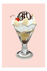 パフェのイラスト素材