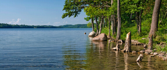 Landscape with Polish lake 
