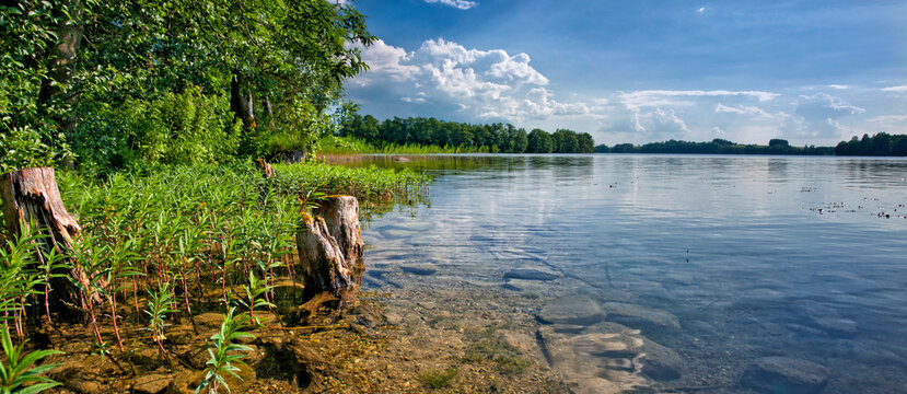 Landscape with Polish lake "Czarna Hańcza"