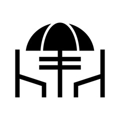 dining table icon or logo isolated sign symbol vector illustration - high quality black style vector icons
