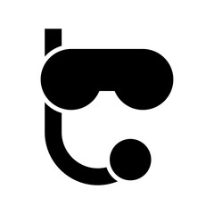 diving mask icon or logo isolated sign symbol vector illustration - high quality black style vector icons
