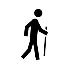 hiking icon or logo isolated sign symbol vector illustration - high quality black style vector icons

