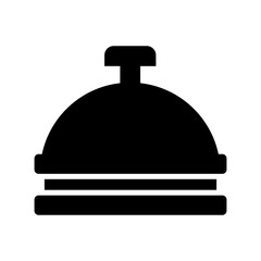 hotel bell icon or logo isolated sign symbol vector illustration - high quality black style vector icons
