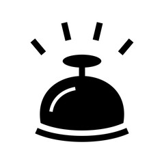 hotel bell icon or logo isolated sign symbol vector illustration - high quality black style vector icons
