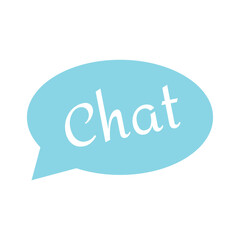 chat bubble message talk conversation vector icon dialog comment chat in blue bubble 