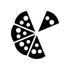 pizza icon or logo isolated sign symbol vector illustration - high quality black style vector icons
