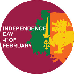 Independence day of Sri Lanka symbol vector