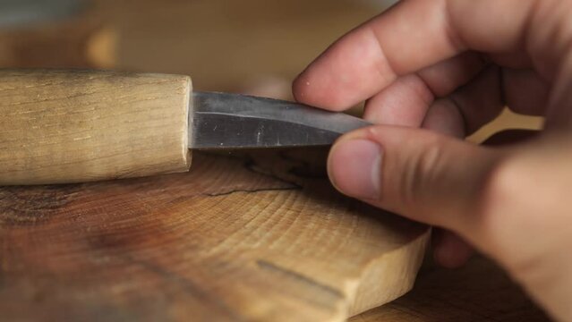 Blunt Carving Knife close up after heavy usage