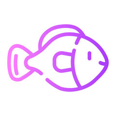 Fish gradient icon
