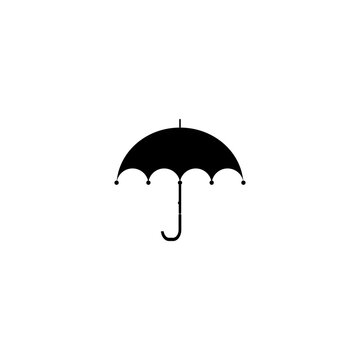 umbrella rain logo vector drawing