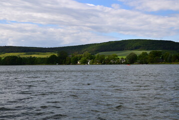 Panorama at the Reservoir Hohenfelden, Thuringia