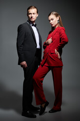 couple in evening clothes