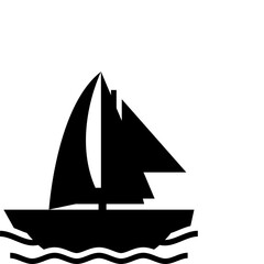 yacht icon or logo isolated sign symbol vector illustration - high quality black style vector icons
