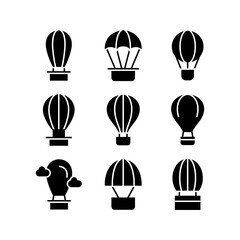 Naklejka premium air balloon icon or logo isolated sign symbol vector illustration - high quality black style vector icons 