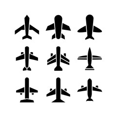 aircraft icon or logo isolated sign symbol vector illustration - high quality black style vector icons
