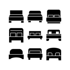 bed icon or logo isolated sign symbol vector illustration - high quality black style vector icons
