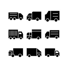 delivery van icon or logo isolated sign symbol vector illustration - high quality black style vector icons
