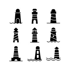 lighthouse icon or logo isolated sign symbol vector illustration - high quality black style vector icons
