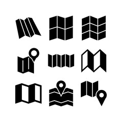 map icon or logo isolated sign symbol vector illustration - high quality black style vector icons
